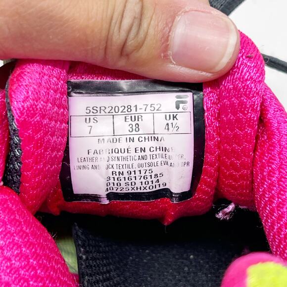 FILA Womens 7 Shadow Sprinter Running Shoes Sneakers Training Athletic Pink Gray - Picture 10 of 11